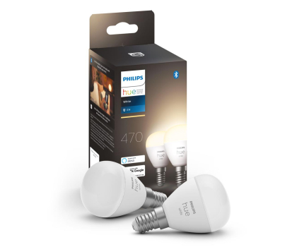 Inteligentne oświetlenie Philips Hue White Inteligentna Żarówka kulka 2xE14 8719514356771
